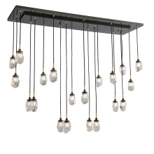 Kanova Lighting KCH1106L-20 - Avola 20-light Ice-drop Rectangular Chandelier - Bronze