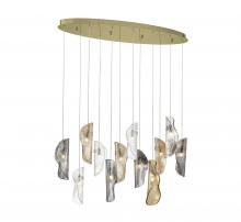 Lib & Co. US 12034-023-07 - Sorrento, 12 Light Oval LED Chandelier, Mixed, Gold Canopy