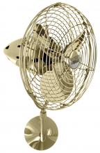Matthews Fan Company BP-PB-MTL - Bruna Parede - Directional Wall Fan - Polished Brass Finish - Metal Blades
