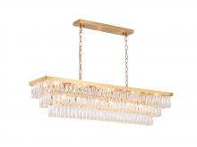 Bethel International OC33C48G - 16-Light Gold Metal Chandelier With Clear Crystal
