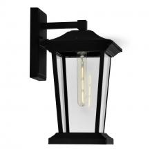 CWI Lighting 0413W8-1-101 - Leawood 1 Light 8in Black Outdoor Wall Light