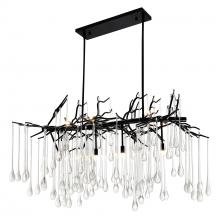 CWI Lighting 1094P47-10-101 - Anita 10 Light Black Chandelier