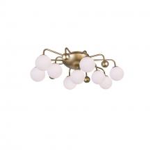 CWI Lighting 1125C24-9-268 - Element 9 Light 24in Sun Gold Flush Mount