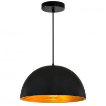 CWI Lighting 9629P16-1-101 - Modest 1 Light 16in Black Down Pendant