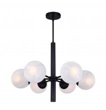 Canarm ICH1229A06BK - Mackenna 6 Light Rod Chandelier