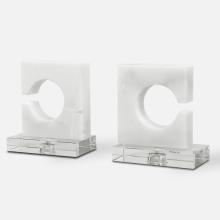 Uttermost 17864 - Uttermost Clarin White & Gray Bookends Set/2