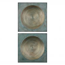 Uttermost 04106 - Uttermost Sybil Antique Gold Squares Set/2
